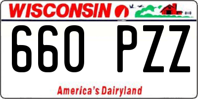 WI license plate 660PZZ