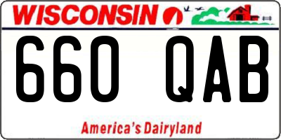 WI license plate 660QAB
