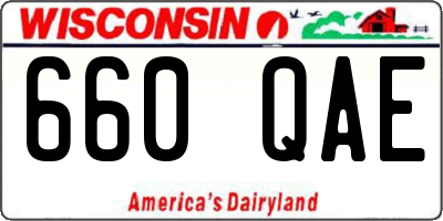 WI license plate 660QAE