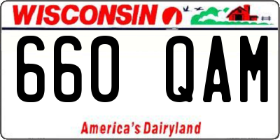 WI license plate 660QAM
