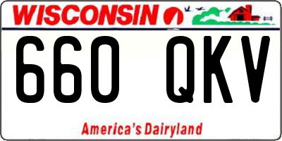 WI license plate 660QKV