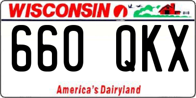 WI license plate 660QKX