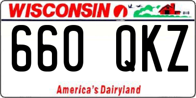 WI license plate 660QKZ