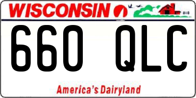 WI license plate 660QLC