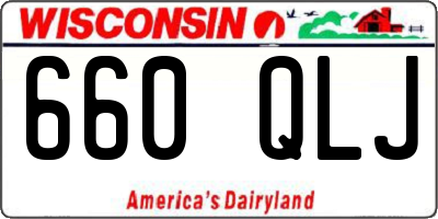 WI license plate 660QLJ
