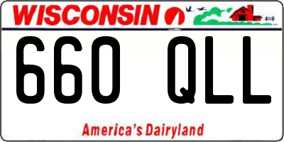 WI license plate 660QLL