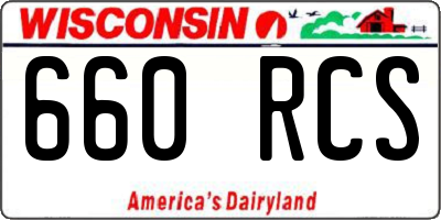 WI license plate 660RCS