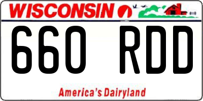 WI license plate 660RDD