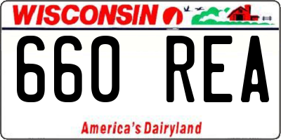 WI license plate 660REA