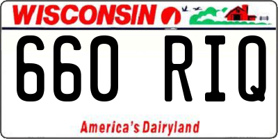 WI license plate 660RIQ