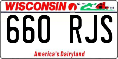 WI license plate 660RJS