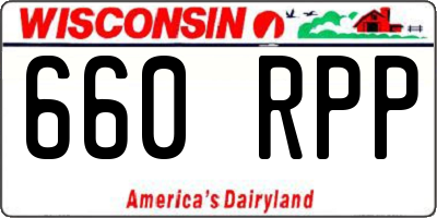WI license plate 660RPP