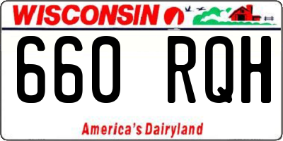 WI license plate 660RQH