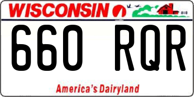 WI license plate 660RQR