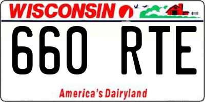 WI license plate 660RTE
