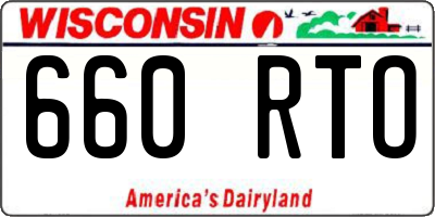 WI license plate 660RTO