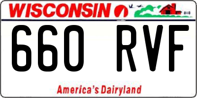 WI license plate 660RVF