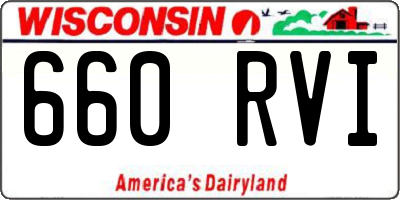 WI license plate 660RVI