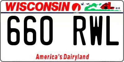 WI license plate 660RWL