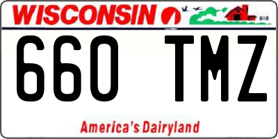 WI license plate 660TMZ