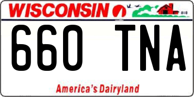 WI license plate 660TNA