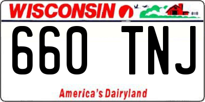 WI license plate 660TNJ