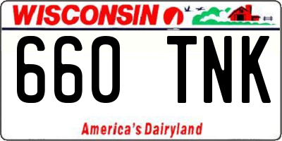 WI license plate 660TNK