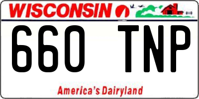 WI license plate 660TNP