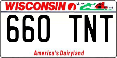 WI license plate 660TNT