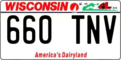WI license plate 660TNV