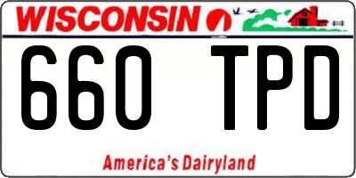WI license plate 660TPD