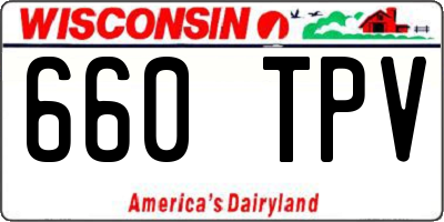 WI license plate 660TPV