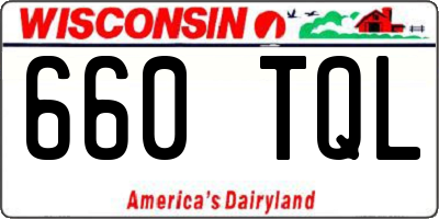 WI license plate 660TQL