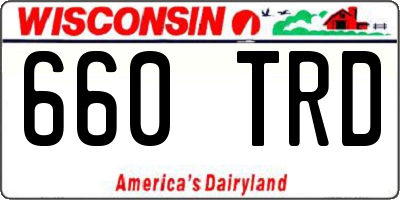WI license plate 660TRD