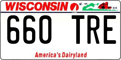 WI license plate 660TRE