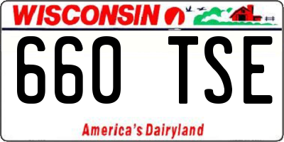 WI license plate 660TSE