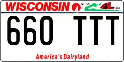 WI license plate 660TTT