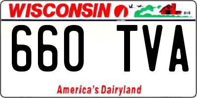 WI license plate 660TVA