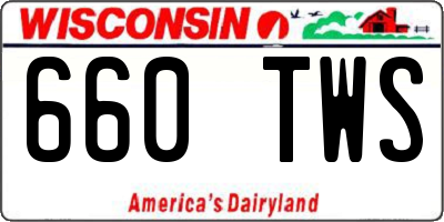 WI license plate 660TWS