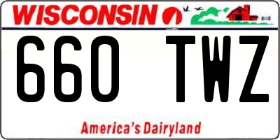 WI license plate 660TWZ