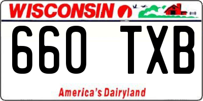 WI license plate 660TXB