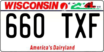 WI license plate 660TXF