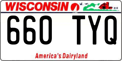 WI license plate 660TYQ