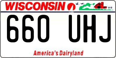 WI license plate 660UHJ
