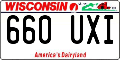 WI license plate 660UXI