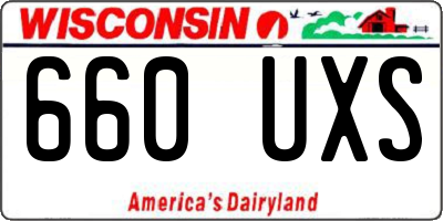 WI license plate 660UXS