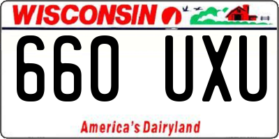 WI license plate 660UXU