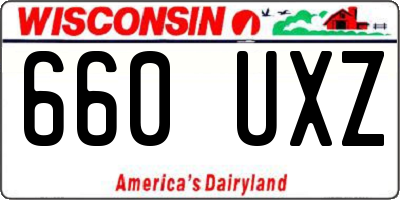 WI license plate 660UXZ