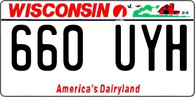 WI license plate 660UYH
