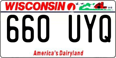 WI license plate 660UYQ